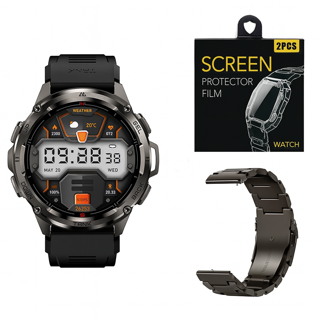 TANK T3 Ultra Smartwatch — GPS | AMOLED Display | Fitness & Sports Watch for Men