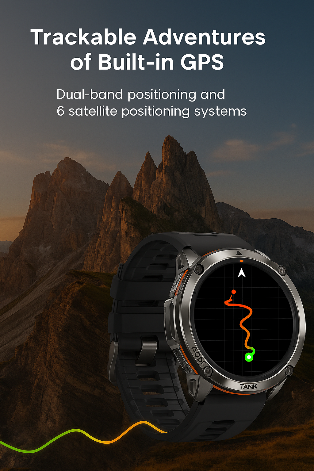 TANK T3 Ultra Smartwatch — GPS | AMOLED Display | Fitness & Sports Watch for Men