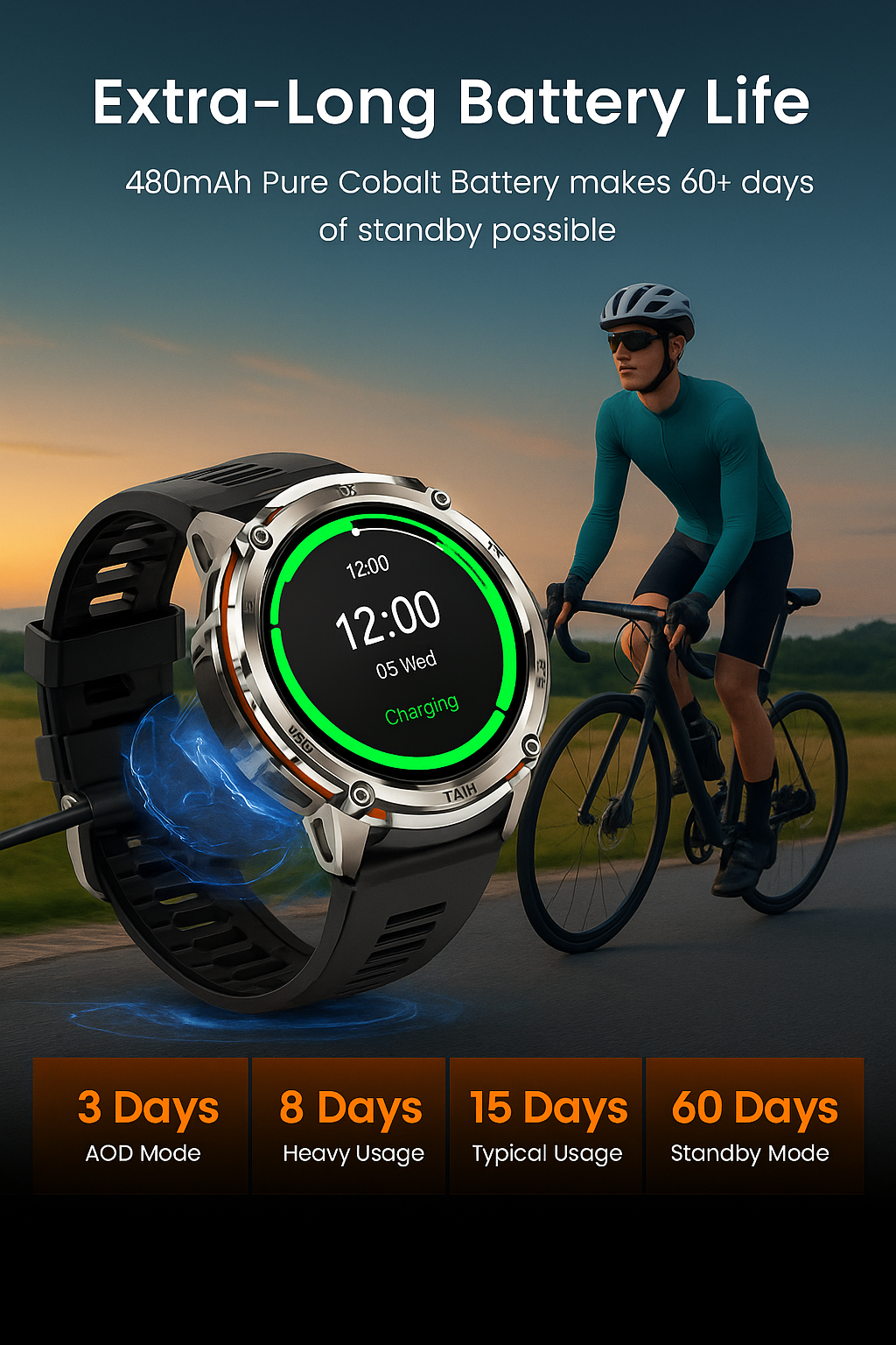 TANK T3 Ultra Smartwatch — GPS | AMOLED Display | Fitness & Sports Watch for Men