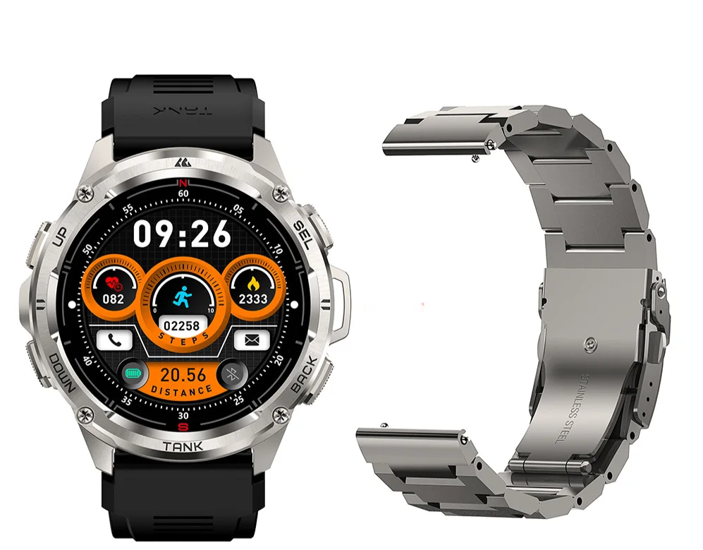 TANK T3 Ultra Smartwatch — GPS | AMOLED Display | Fitness & Sports Watch for Men